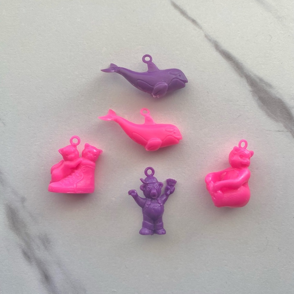VTG Lisa Frank doodad charms 5pc set